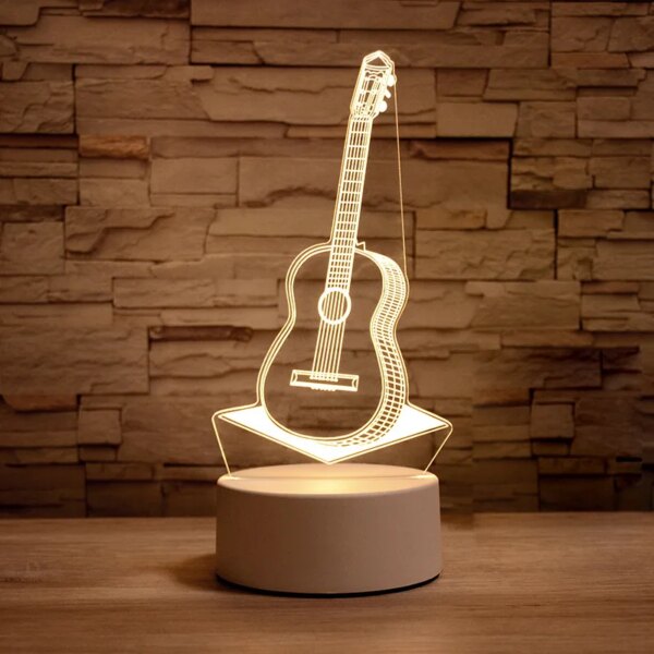 lampe 3D cœur acrylique — Lampe LED 3D en forme de cœur, romantique, en acrylique, luminaire décoratif d'intérieur