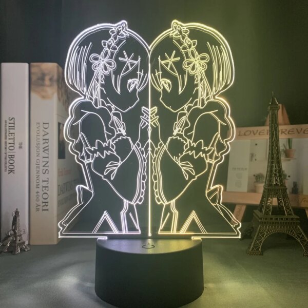 17104-6bb5bc.jpg lampe 3D — Lampe Led en 3d, thème Anime Rem et Ram de Re zéro, veilleuse pour chambre à coucher