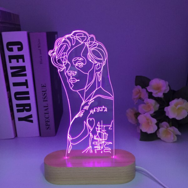 17254-798cf8.jpg Lampe 3D en bois à l'effigie de Harry potter, Art abstrait, Projection tactile, Style d'affichage adapté aux cadeaux