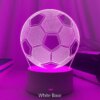 Lampe led 3d à télécommande, effet d'illusion, ballon de Football, capteur tactile