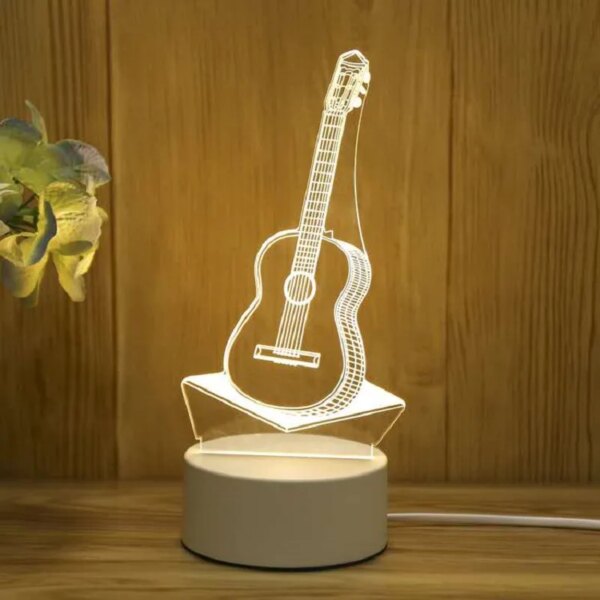 Lampe Led 3D en acrylique, romantique, amour, pour la maison, veilleuse pour enfants