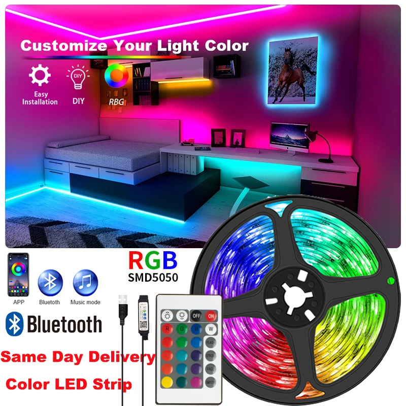 17460-5c5c2e.jpg néon Bandes lumineuses LED Bluetooth SMD5050, contrôle par téléphone
