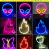 néon Led pour la décoration de la maison, signe de planète, foudre