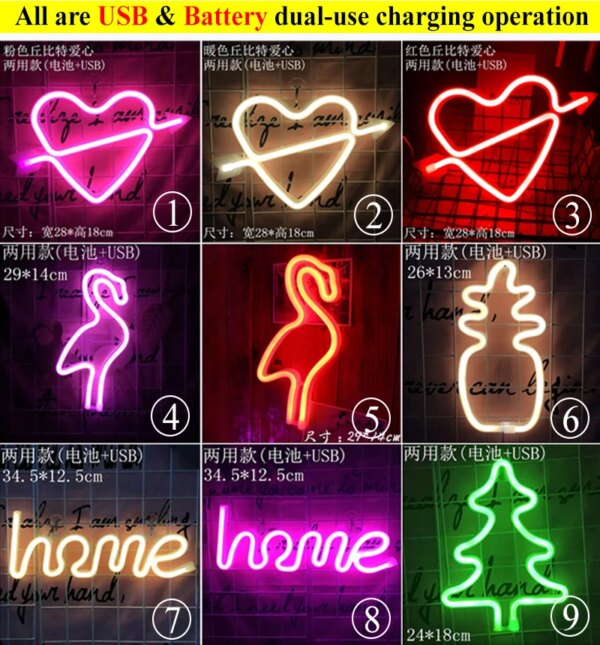 néon Led pour la décoration de la maison, signe de planète, foudre