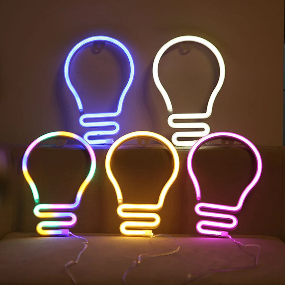 Néon forme guirlande lumineuse — néon en forme d'ampoule, luminaire décoratif d'intérieur | belleveilleuse.fr