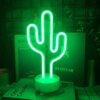 néon Signe  Cactus à piles aaa ou USB, lumières Led féeriques