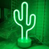 néon Signe  Cactus à piles aaa ou USB, lumières Led féeriques