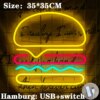 néon mural LED USB et batterie, luminaire décoratif d'intérieur