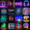 18025-84a39a.jpg néon Led personnalisé avec lettres, grande lumière, pour fête de mariage