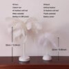 Lampe LED féerique en plumes avec télécommande, luminaire décoratif d'intérieur