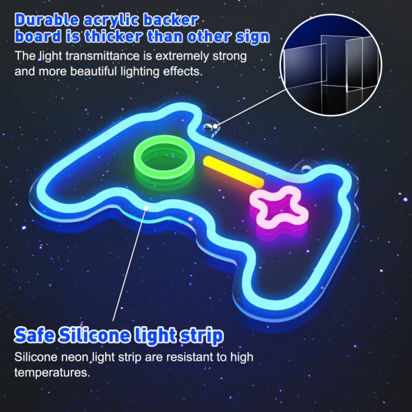 néon LED pour décor de salle de jeu, bonne ambiance, enseigne murale