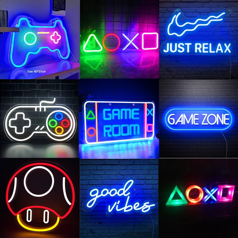Néon décor guirlande lumineuse — néon LED pour décor de salle de jeu, bonne ambiance, enseigne murale | belleveilleuse.fr