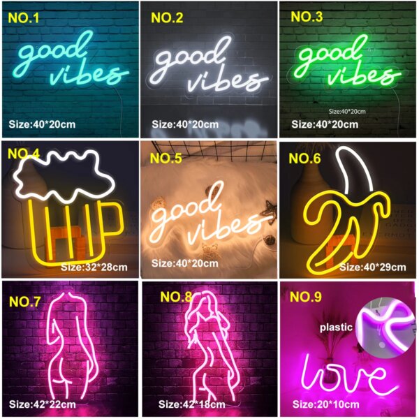 18156-0007fd.jpg néon LED pour décor de salle de jeu, bonne ambiance, enseigne murale