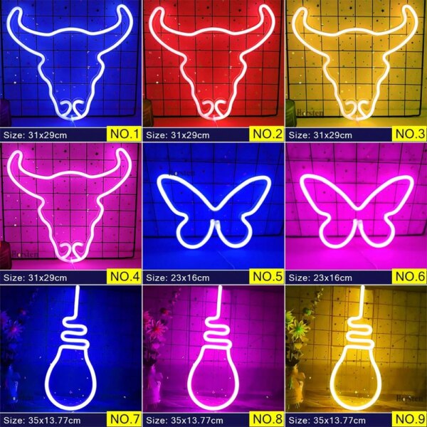 néon Enseigne murale LED en pour chambre, fête