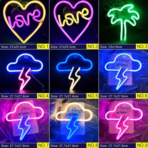 néon Enseigne murale LED en pour chambre, fête