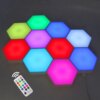 Lampes murales en forme de nid d'abeille, lampes hexagonales, USB, tactile/télécommande