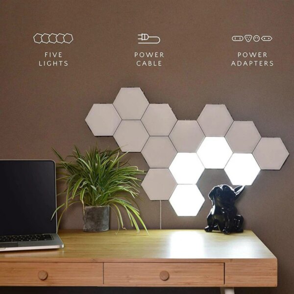 1864-2bfbb5.jpg Applique de veilleuse de forme hexagonale éclairage en LED,lampe de décor capteur magnétique quantique pour décorer la maison