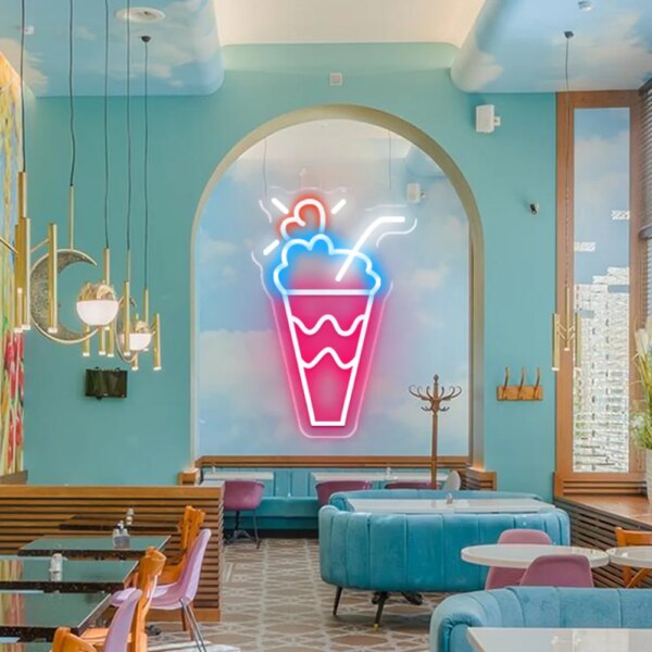 18728-e4ca79.jpg néon crème glacée Milkshake, décoration murale