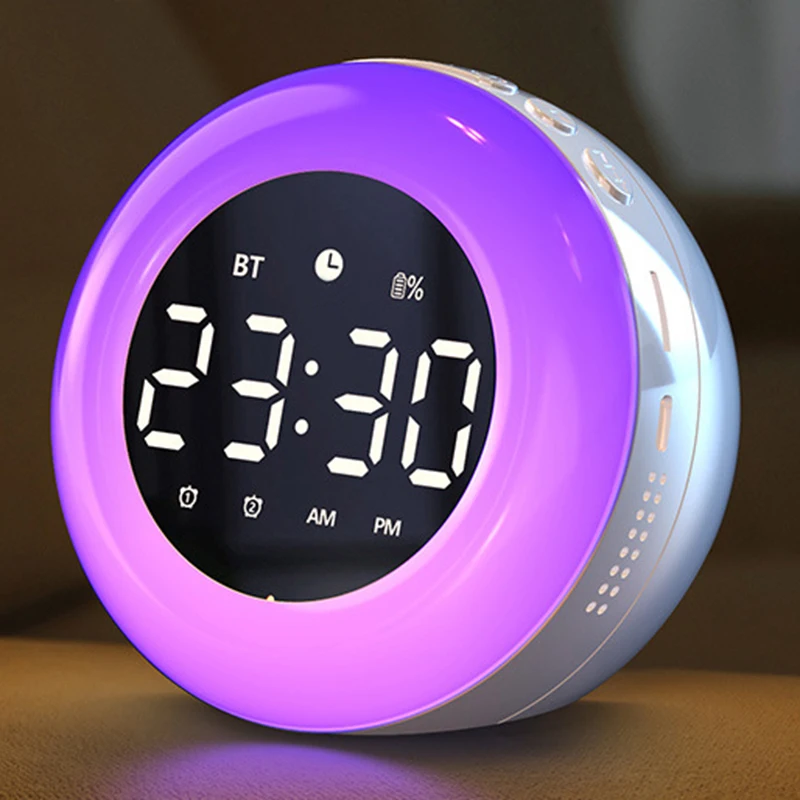 Reveil haut veilleuse adulte — reveil veilleuse Haut-parleur Bluetooth, réveil, veilleuse colorée | belleveilleuse.fr