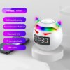 reveil veilleuse Haut-parleur Bluetooth sans fil, lumière colorée intelligente AI
