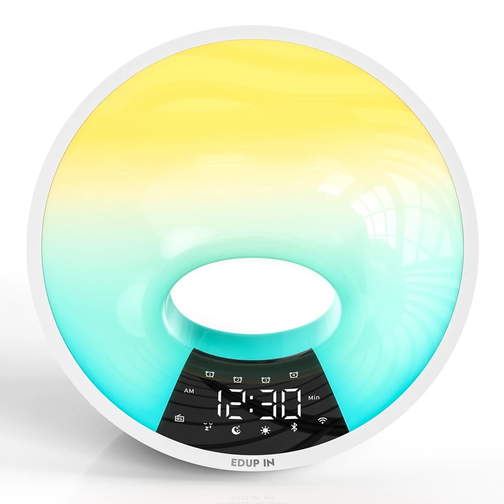Reveil intelligent veilleuse adulte — reveil veilleuse intelligent avec Radio FM, wi-fi, Tuya, application intelligente | belleveilleuse.fr