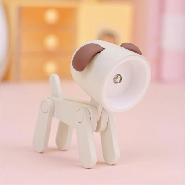 veilleuse chien — Veilleuses LED pliantes en forme d'animal de compagnie, lampes de bureau mignonnes en forme de chien