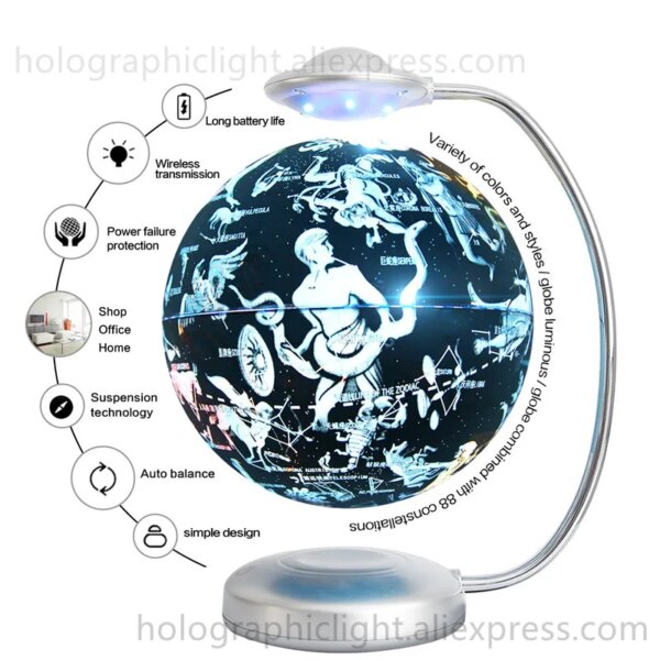 Lampe de bureau moderne et intelligente avec Constellation magnétique de 8 pouces