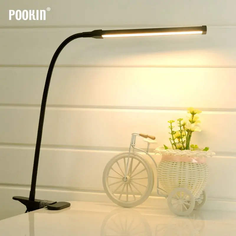 lampe de lecture Flexible avec pince, LED, pour bureau