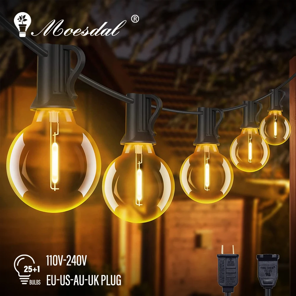 Guirlande lumineuse LED G40, 50 pieds