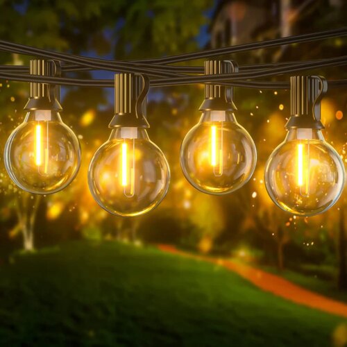 Guirlande lumineuse d'extérieur, G40, luminaire décoratif de rue