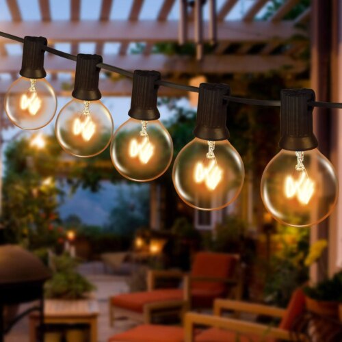 Guirlande lumineuse de fête, 25 pieds, G40, en tungstène