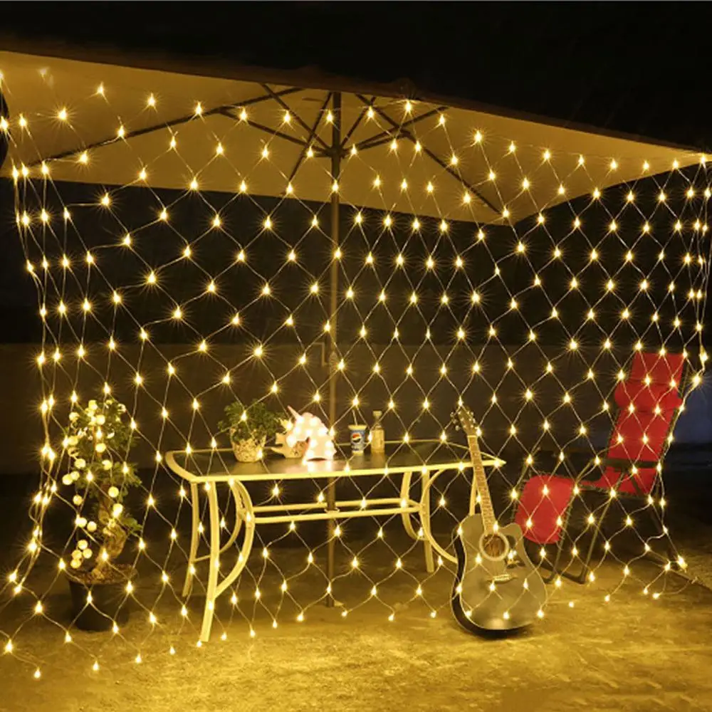 Guirlandes noël guirlande lumineuse — Guirlandes de noël à LED 4m x 6M 2x3M, filet lumineux féerique, décoration de jardin, mariage | belleveilleuse.fr