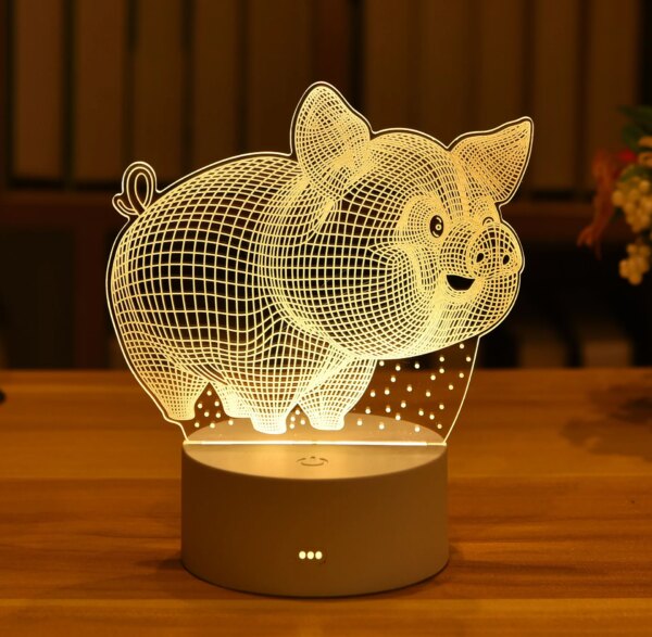 veilleuse Led Usb 3D en forme de hibou pour enfants