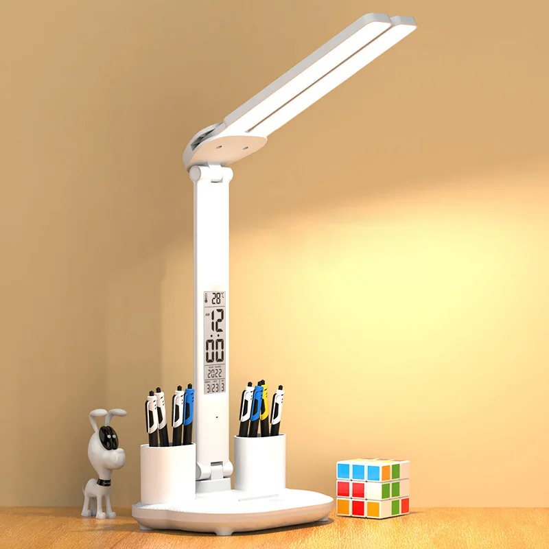 lampe de bureau tactile — Lampe de bureau LED pliable, USB, réglable, tactile
