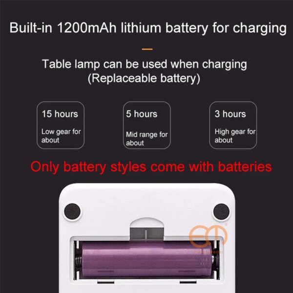 Lampe de bureau tactile à col de cygne, pliable, intensité variable