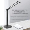 lampe de bureau à Led, double bras pivotant