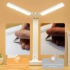 Lampe de bureau à Double tête LED, 32 pièces, lampes de Table à piles avec chargeur USB