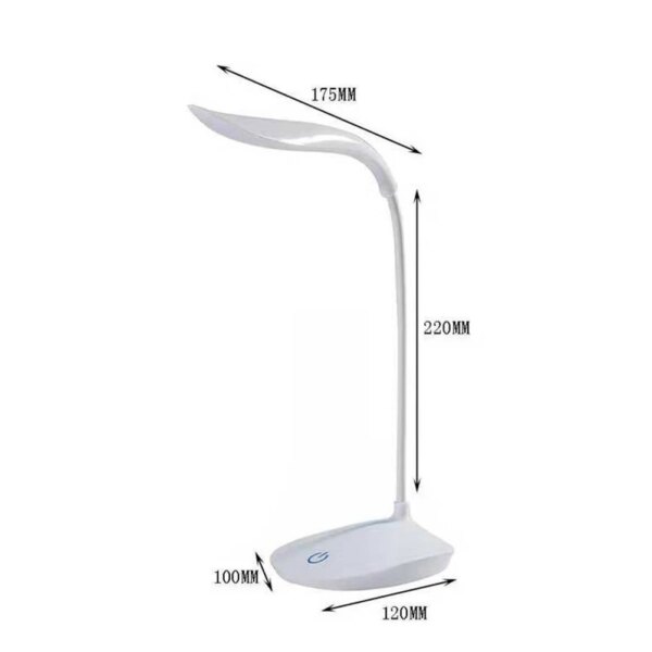 Lampe de bureau LED pliable avec port USB, réglable au toucher
