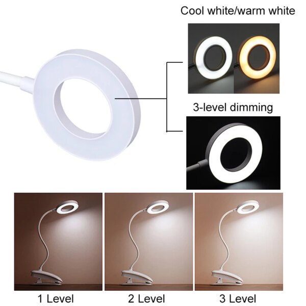 20282-9b476b.jpg Lampe de bureau 8W Rechargeable par USB lampe de Table avec Clip