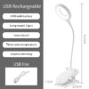 Lampe de Table Led pliable, rechargeable par USB
