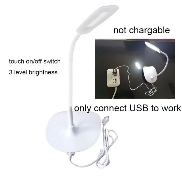 Lampe LED de Bureau, Pliable et Portative, Chargeur USB