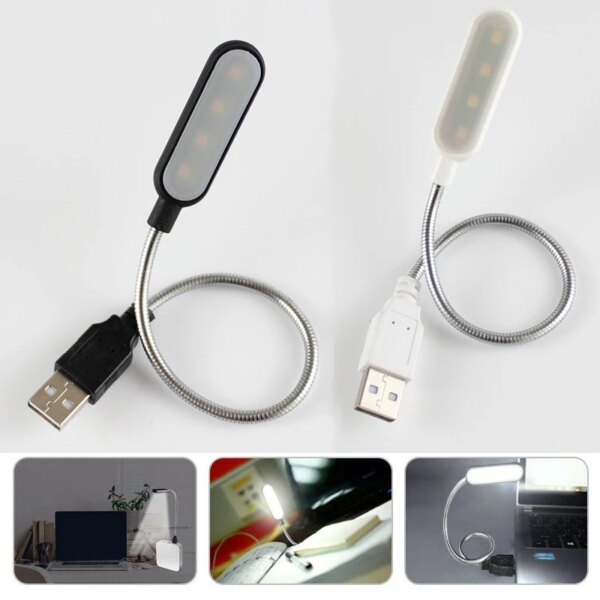 Mini lampe de lecture USB Portable à 4 LED