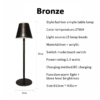 Lampe LED moderne sans fil avec batterie Rechargeable