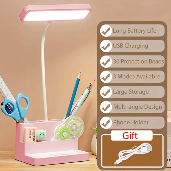 20520-24e8b4.jpg Lampe de Table LED pour enfants, stockage de stylos
