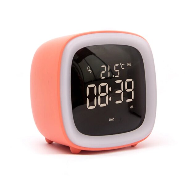 reveil veilleuse LED numérique avec batterie Rechargeable USB, veilleuse mignonne
