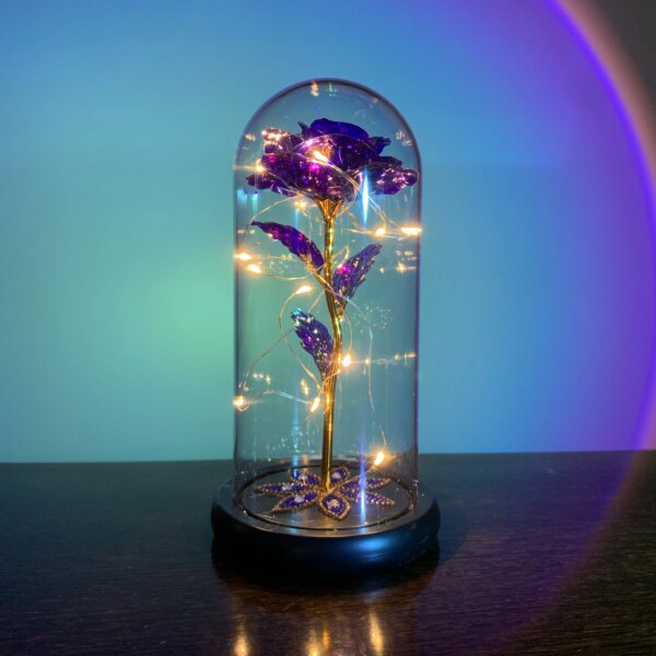 21922-fb4a3e.jpg Fleur en feuille d'or 24 carats avec guirlandes lumineuses dégradées