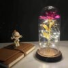 Veilleuse fleur La Belle et la Bête Décorée par des Fleurs Artificielles