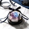 Veilleuse Rose éternelle en verre breton avec lumières