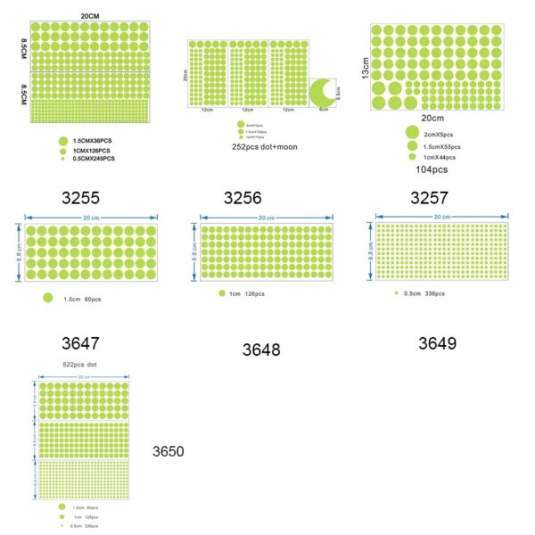 2228-78d1a7.jpg Autocollants muraux lumineux à points, pentagramme, lueur dans la nuit, pour chambre d'enfant