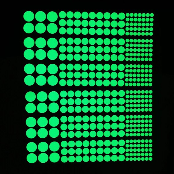 Autocollants muraux lumineux à points, pentagramme, lueur dans la nuit, pour chambre d'enfant